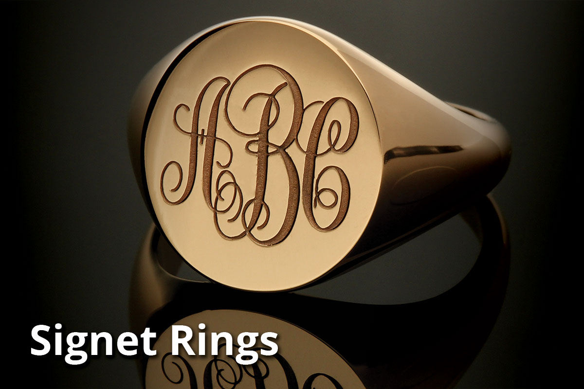 Vintage Monogram IB Signet Ring