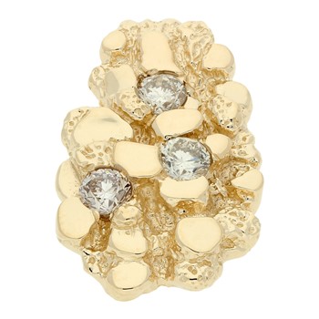 SS and GP IBGoodman CZ Nugget Pendant