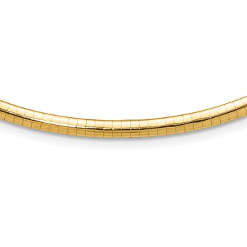Leslie's 14K 4mm Domed Omega Necklace