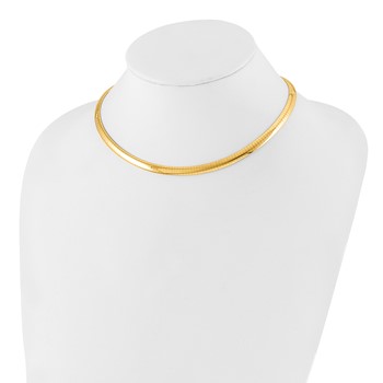 Leslie's 14K 6mm Domed Omega Necklace — alternate view