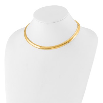 Leslie's 14K 8mm Lightweight Domed Omega Necklace — alternate view