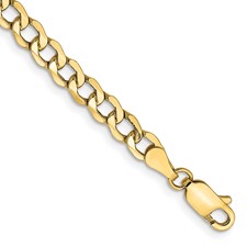 Image of 10k 4.3mm Semi-Solid Curb Link Chain