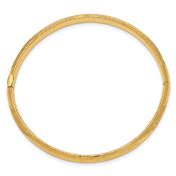 10k Florentine Hinged Baby Bangle — alternate view