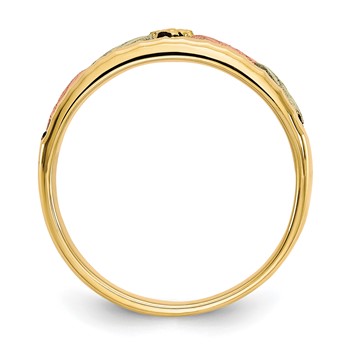10k Tri-color Black Hills Gold Men's Antiqued Ring — alternate view