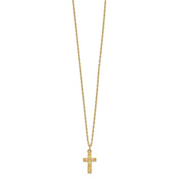 10k Tri-Color Black Hills Gold Cross Necklace — alternate view