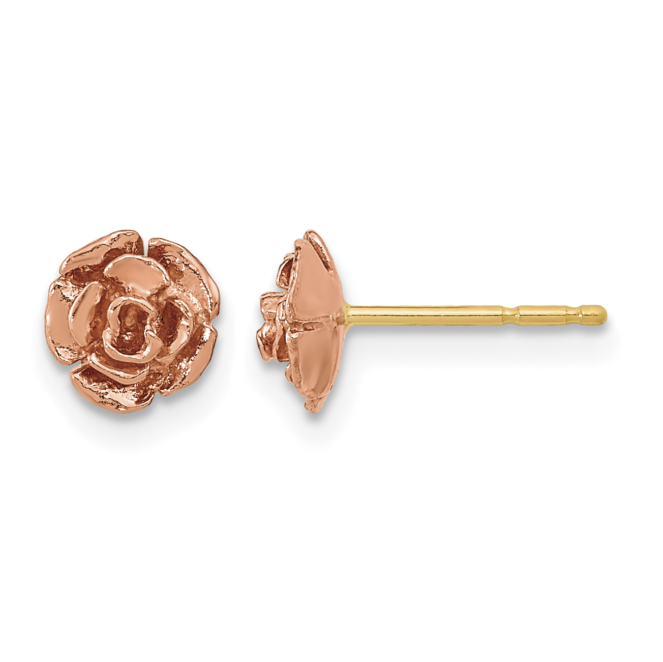 12k Black Hills Earrings Real 10k Two-tone Gold 6.17x6.25mm main product image