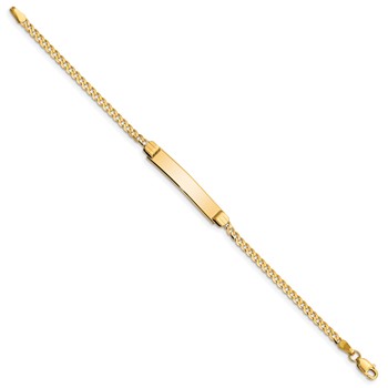 10k Flat Curb Link ID Bracelet — alternate view