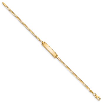 10k Flat Curb Link ID Bracelet — alternate view