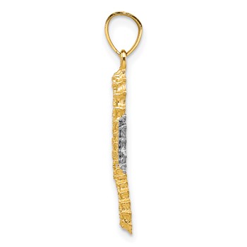 10K w/Rhodium Seahorse Charm — alternate view