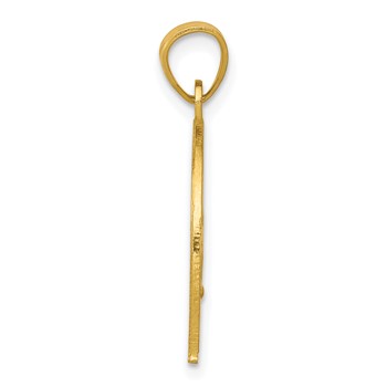 10K Horseshoe W/Horse Charm — alternate view