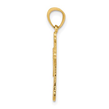 10k Budded Cross Pendant — alternate view