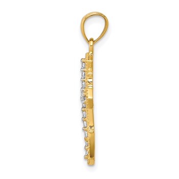 10k CZ Cross Pendant — alternate view