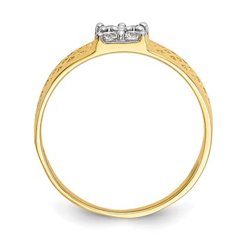 10k CZ Baby Ring — alternate view