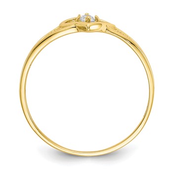 10k Heart CZ Ring — alternate view