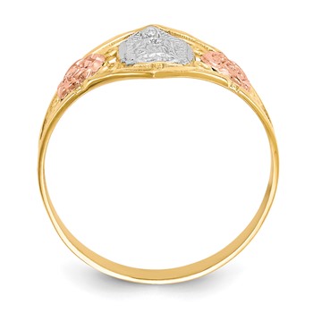 10k Two-tone & Rhodium Our Lady of Guadalupe Ring — alternate view
