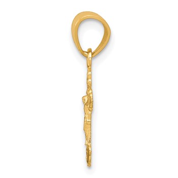 10k Tiny Crucifix Pendant — alternate view