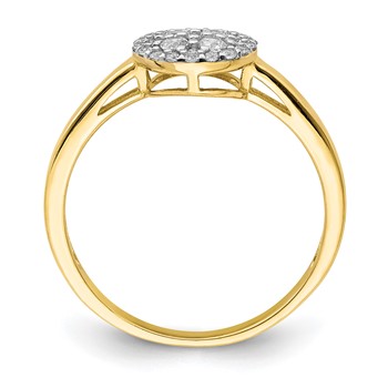 10K Circle CZ Fancy Ring — alternate view