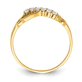 10K CZ Infinity Ring — alternate view