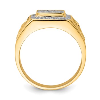 10K Men's CZ Eagle Ring — alternate view