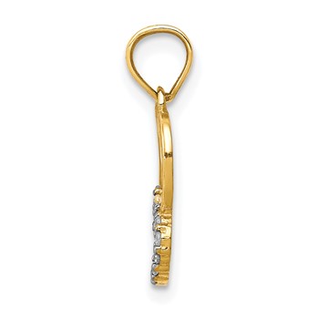 10K CZ Heart in Heart Pendant — alternate view