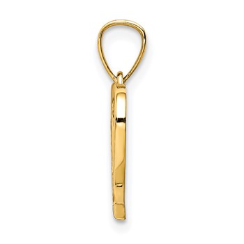 10K CZ Heart Pendant — alternate view