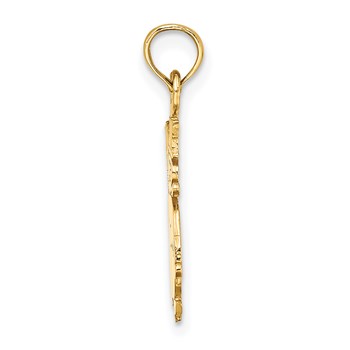 10K Polished Snowman Pendant — alternate view