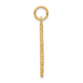 10K Nugget Cross Charm — alternate view