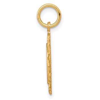 10k Circle with Filigree Edges Charm — alternate view