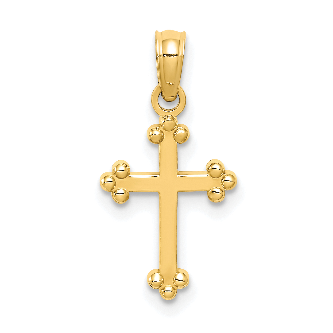 10K Small Budded Cross Charm