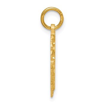 10k Initial X Charm — alternate view