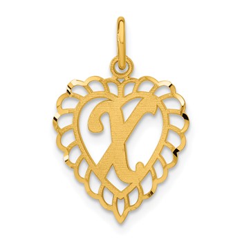 10k Initial X Charm