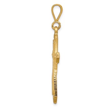 10k Cross Charm — alternate view