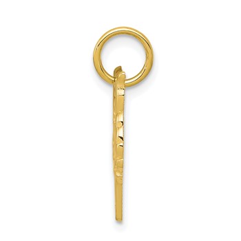 10k Solid Flat Back Small Fox Head Charm — alternate view