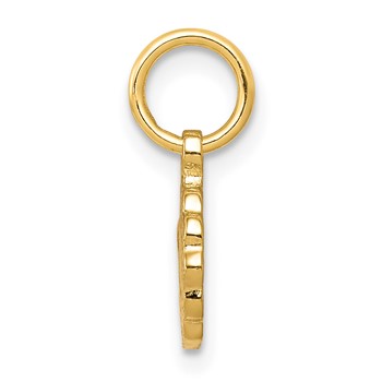 10k Solid Satin Polished Our Lady of Sorrows Disc Pendant — alternate view