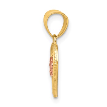 10k Two-tone Small Heart Charm — alternate view
