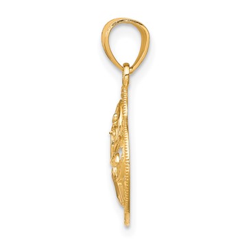 10K & Rhodium MOM Heart Charm — alternate view