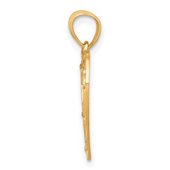 10K & Rhodium MOM Heart Charm — alternate view