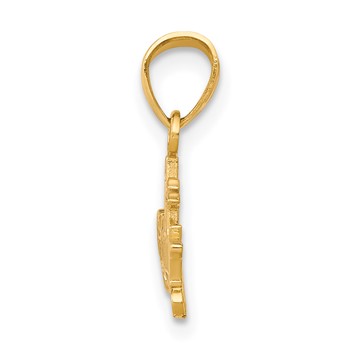 10K w/Rhodium #1 GODMOTHER Charm — alternate view