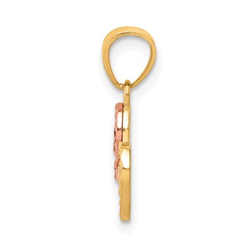 10K Two-Tone Small 15 ANOS Charm — alternate view