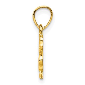 10k Four Leaf Clover Charm — alternate view