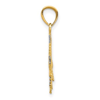 10K w/Rhodium Snowflake Charm — alternate view