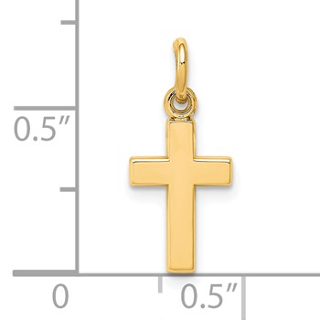 10k Yellow Gold Cross Charm — alternate view