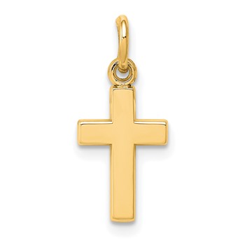 10k Yellow Gold Cross Charm