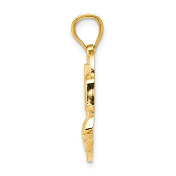 10k United States Navy Anchor Pendant — alternate view