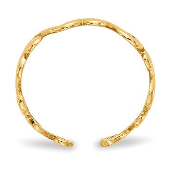 10k Swirl Toe Ring — alternate view