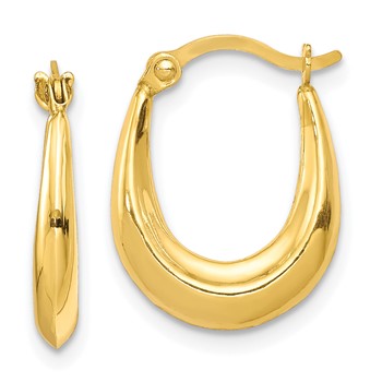 10K Hollow Hoop Earrings