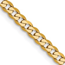 1 x Metre Gold Tarnish Resistant Curb Link Boho Decorative Chain #CTG7 (#14)