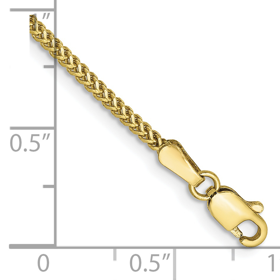 1.3mm Franco Chain Bracelet 10k Yellow Gold 7 inch Solid main product image