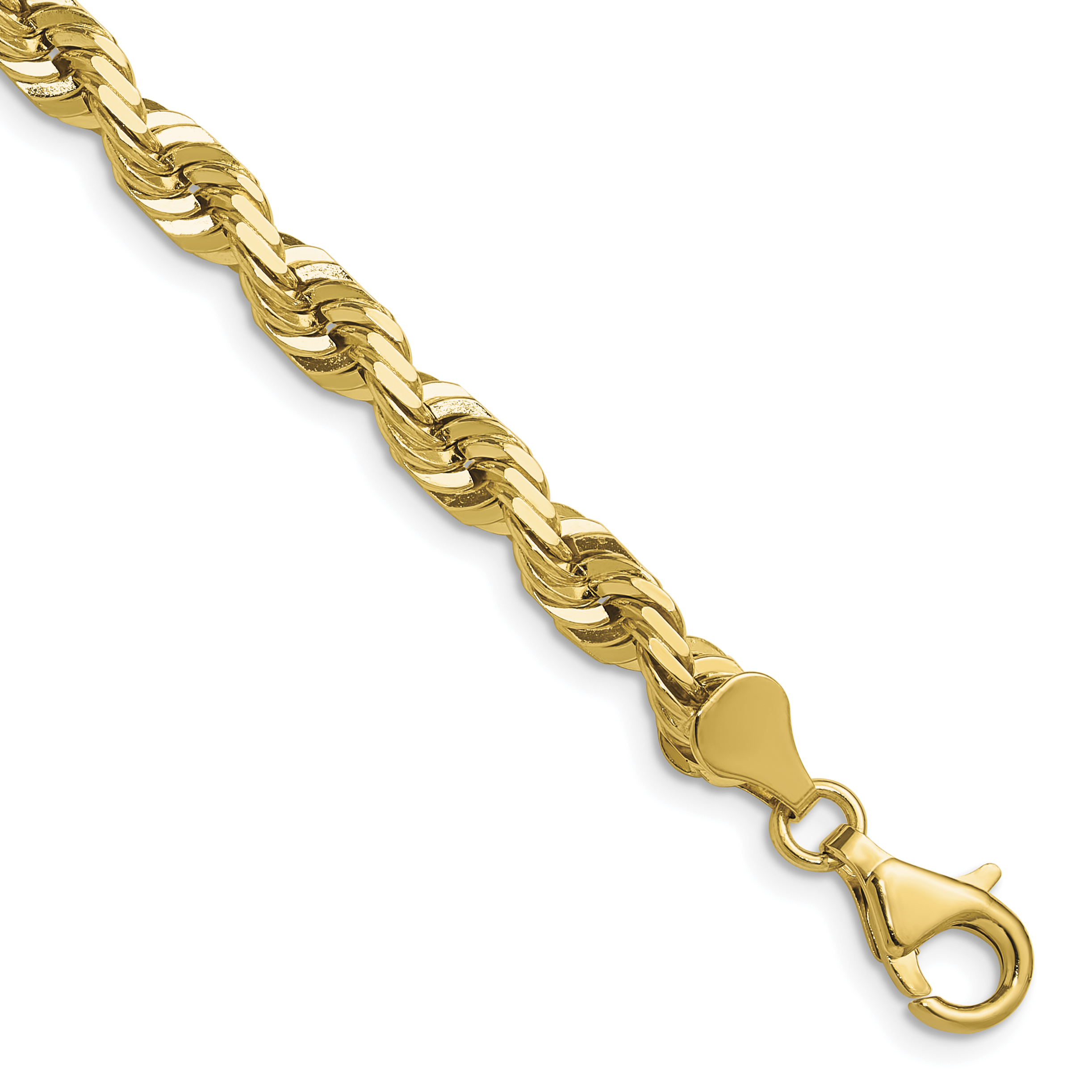 10k 5.5mm Diamond-cut Rope Chain (Per Inch)