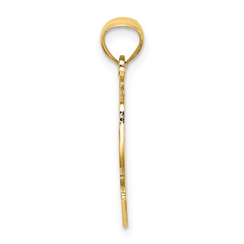 10k BEST MOM Heart Charm — alternate view